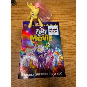 My Little Pony The Movie DVD with Articulated Fluttershy Action Figure Set